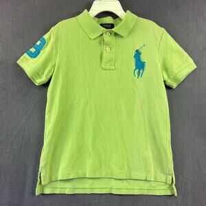 Polo Ralph Lauren Big Pony Polo Kid's Size 6 Green Preppy Academia Golf Tennis